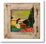 Provence – Acryl auf Schwemmholz – 56x56 cm – unverkuflich